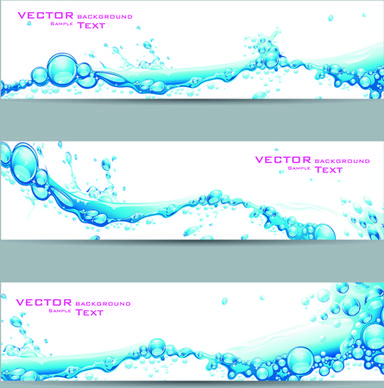splashing water vector banner design