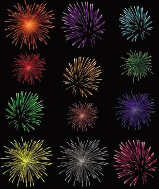 splendid fireworks fireworks vector 1