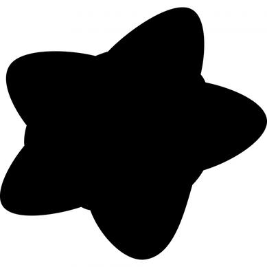 splotch mark sign icon flat silhouette star shape