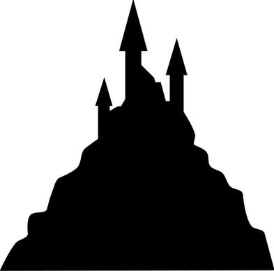 Spooky castle silhouette