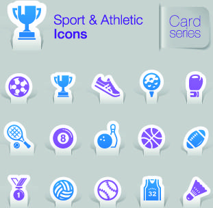 sport and athletic icons vector