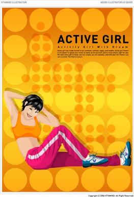 sport girl vector