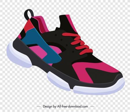 sport shoe advertising modern 3d sketch