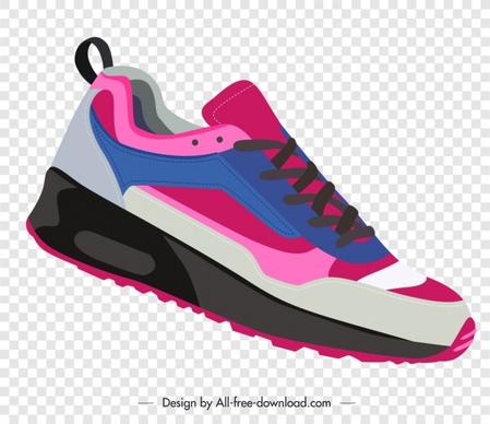 sport shoe template colorful modern sketch