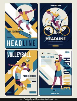 sports banner templates colorful classic design