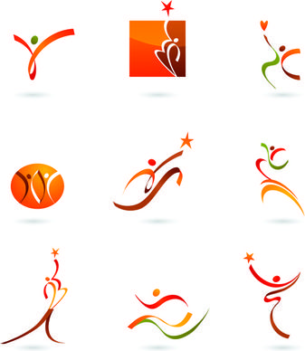 sports for logo people design vector