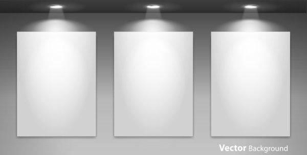 spotlight display wall background vector