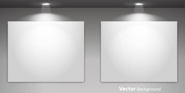 spotlight display wall background vector