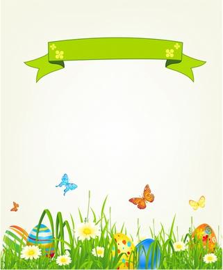 Spring Easter background with egg