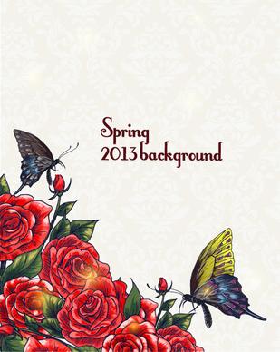 spring floral design vector background