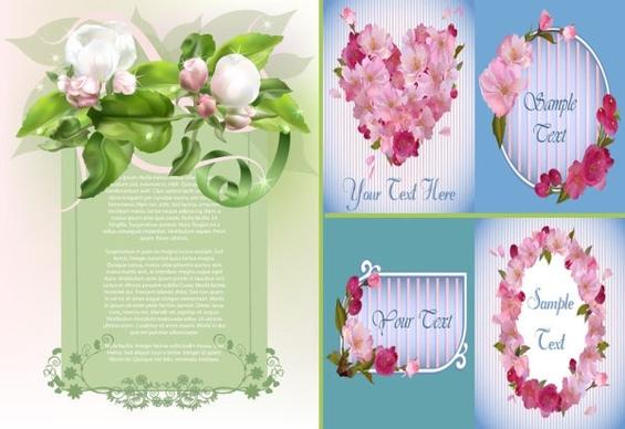 spring flowers and elegant vector background