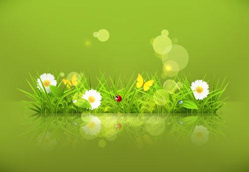 spring green grass background vector