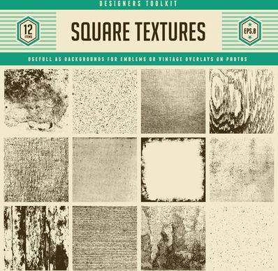 square grunge textures vector