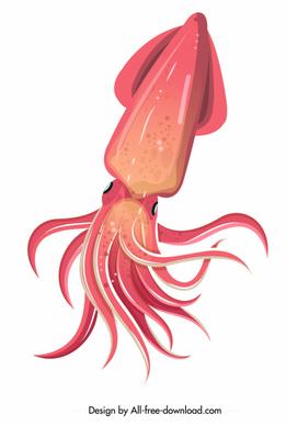 squid icon shiny pink decor