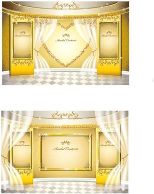 stage gold pattern vector