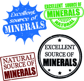 stamp minerals vector