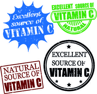 stamp vitamins vector