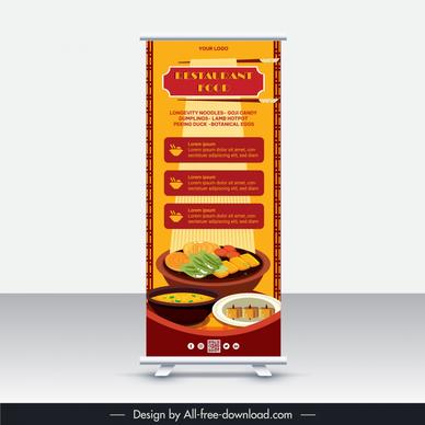 standee restaurant poster template noodle food retro 