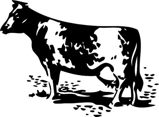 Standing Cow clip art