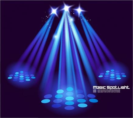 star stage lighting effects vector