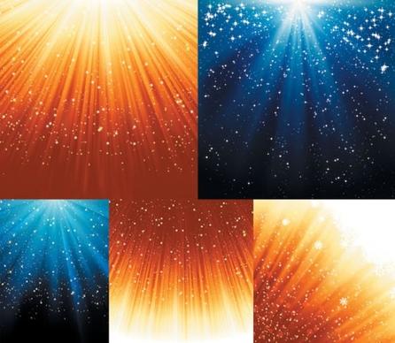 starlit background templates colored twinkling rays decor