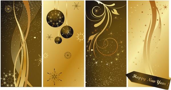 christmas background templates elegant brown baubles decor