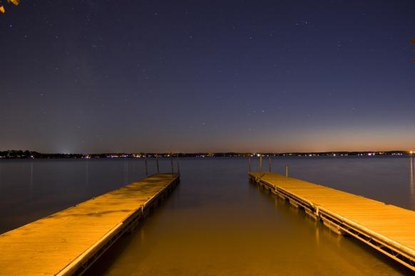 starry view from the docks at lake kegonsa state park wisconsin