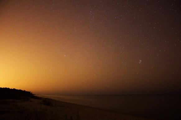 stars in the red night skyat kohler andrae state park wisconsin
