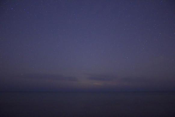 stars over lake michigan at night at kohler andrae state park wisconsin