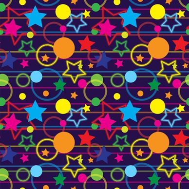 stars with round dot seamless pattern vector