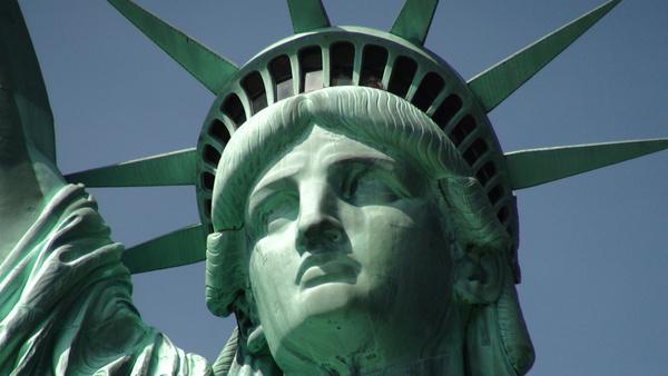statue of liberty and close up of head