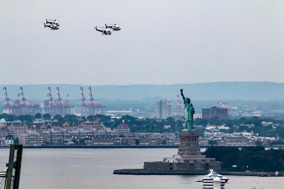 statue of liberty police helicopters