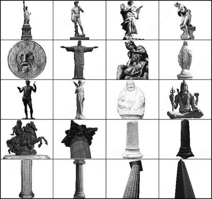 statues and columns brush