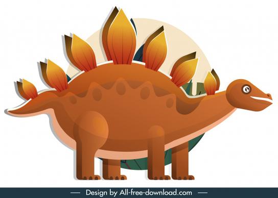stegosaurus dinosaur icon classic cartoon sketch