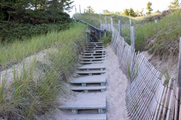steps at whitefish dunes state park wisconsin