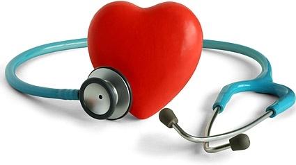 stethoscope and heartshaped picture
