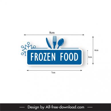 sticker frozen food template flat tableware snowflake decor