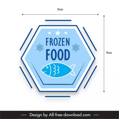 sticker frozen food template handdrawn fish polygonal sketch