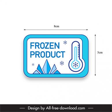 sticker frozen food template test tube snowflakes decor flat design