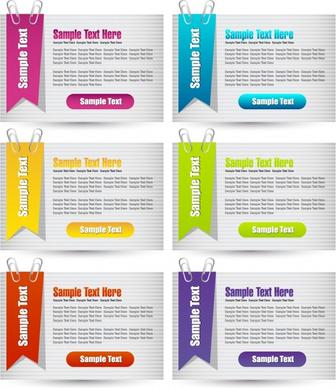 sticker notes templates colorful modern design