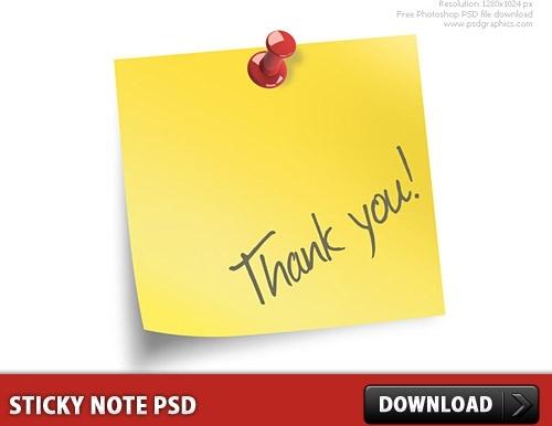 Sticky Note Free PSD