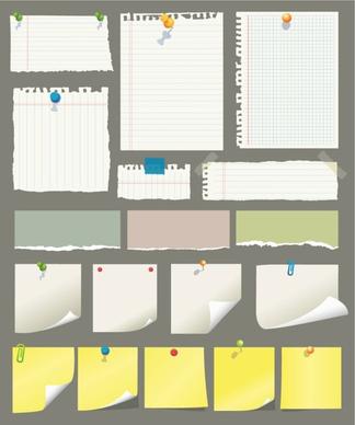 sticky notes and scrap paper vector