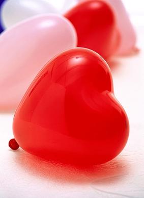 stock photo of a red heartshaped balloon