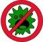 Stop Green Computer Virus clip art