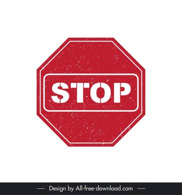 stop stamp template symmetric hexagon 