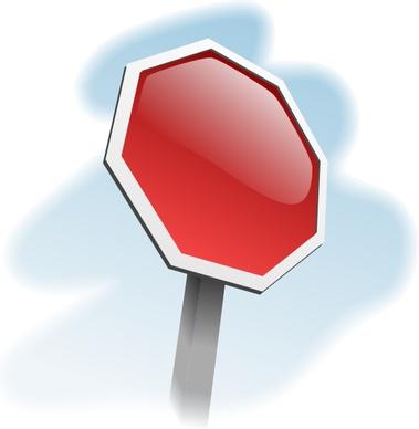 Stop-sign-angled clip art