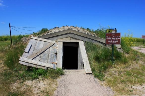 storage cellar at badlands national park south dakota