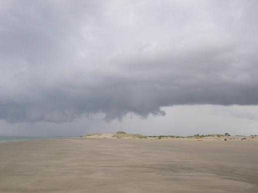 storm coming on beach
