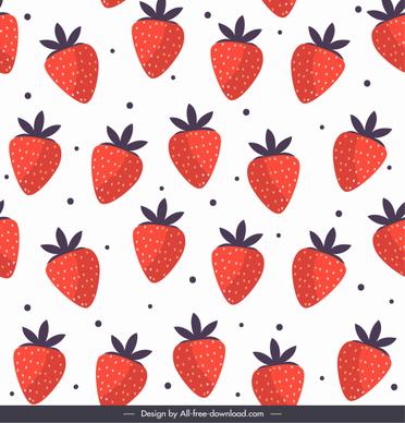 strawberries background bright colored flat repeating decor