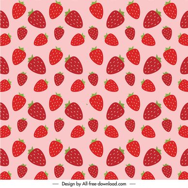 strawberry pattern template flat classical repeating messy design